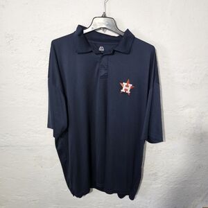 Majestic Houston Astros Polo Shirt Mens 4XLT Navy MLB Baseball Big Tall MLB